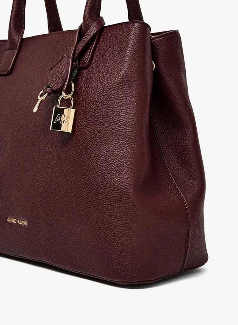 ANNE KLEIN  Anne Klein Textured Zippered Satchel Bag for Women | Best Price UAE