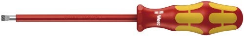 Wera 05006120001 Kraftform Plus VDE 160i Slotted Insulated Screwdriver Lasertip 55mm Head 5 Blade Length - Image 1