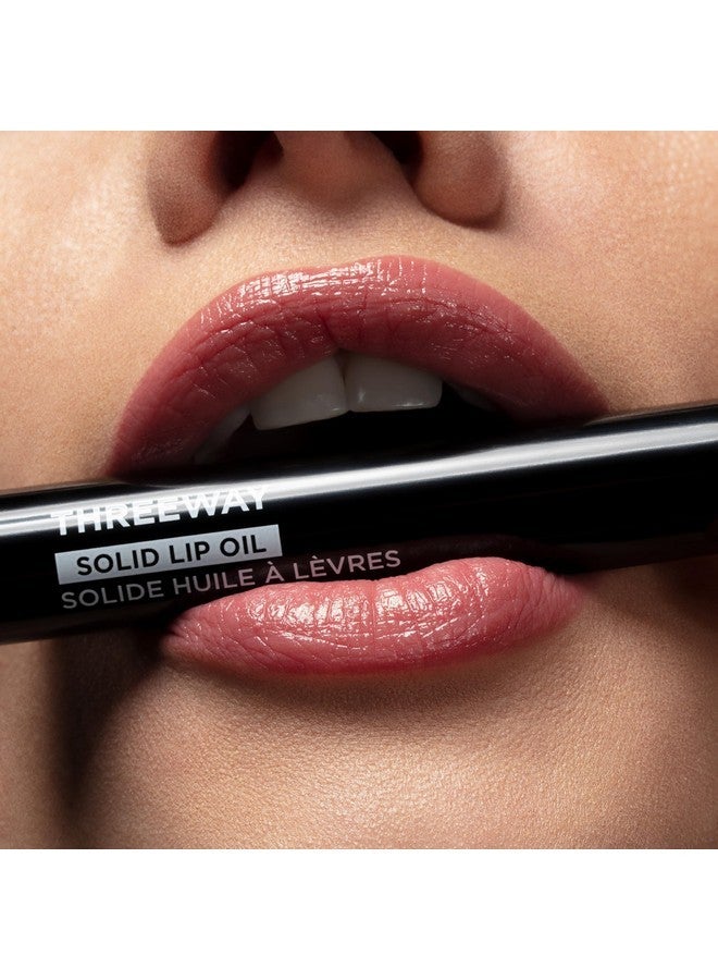 Deck of Scarlet Threeway Solid Lip Oil, Vegan Formula With Hyaluronic Acid and Hydrating Oil Blend, Glossy Finish - Espresso Riche - Image 4