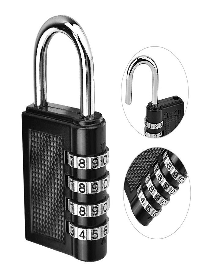 VIVITO 4-Digit Combination Padlock - Weatherproof Security Lock for School, Gym, Outdoor Shed, Locker, Luggage, and Travel (Pack of 2) - Image 2