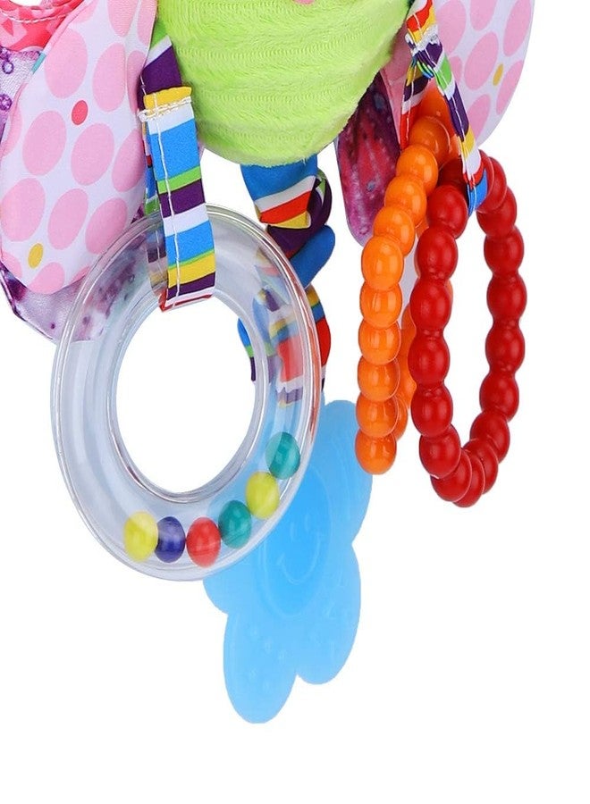 FabeKee My First Baby Toy,Soft Hanging Crinkle Squeaky Dangling Toy Car Seat Stroller Toys with Plush Animal C-Clip Ring for Infant Babies Boys and Girls 3 6 9 to 12 (Butterfly) - Image 3