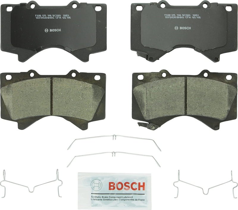 BOSCH BC1303 QuietCast Premium Ceramic Disc Brake Pad Set - Compatible with Select Lexus LX570; Toyota Land Cruiser, Sequoia, Tundra; FRONT - Image 4