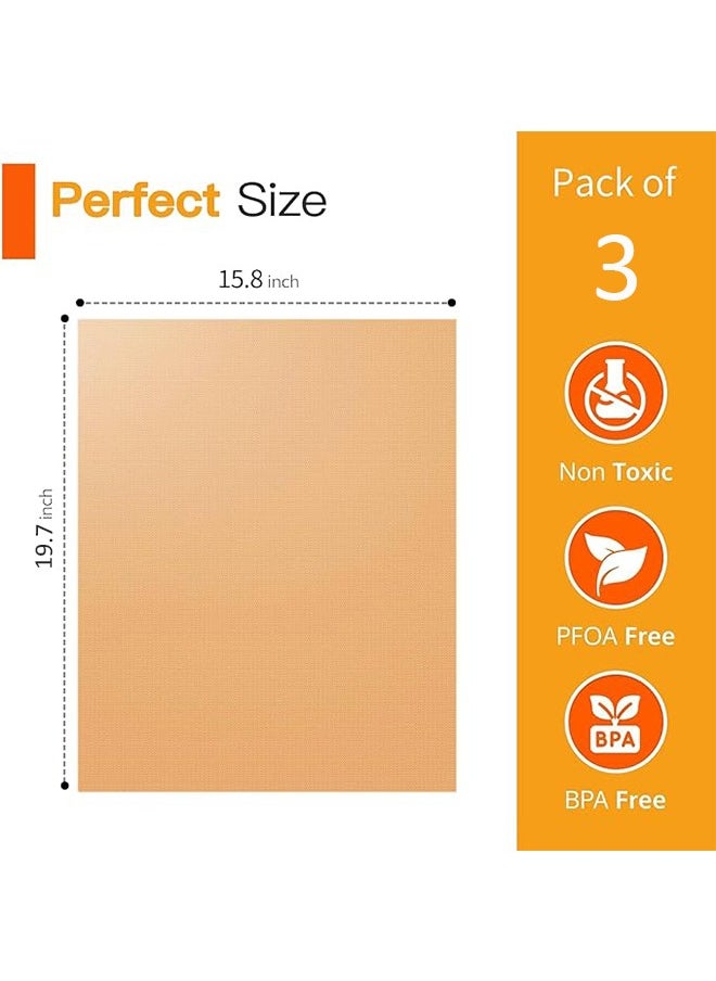 HY Oven Grill Mat Teflon Sheet 3 Pack for Heat Press Transfer Non-Stick Paper Reusable Heat Resistant Craft, High-temperature oven food-grade Baking Cloth Nonstick Oilcloth  - Image 2