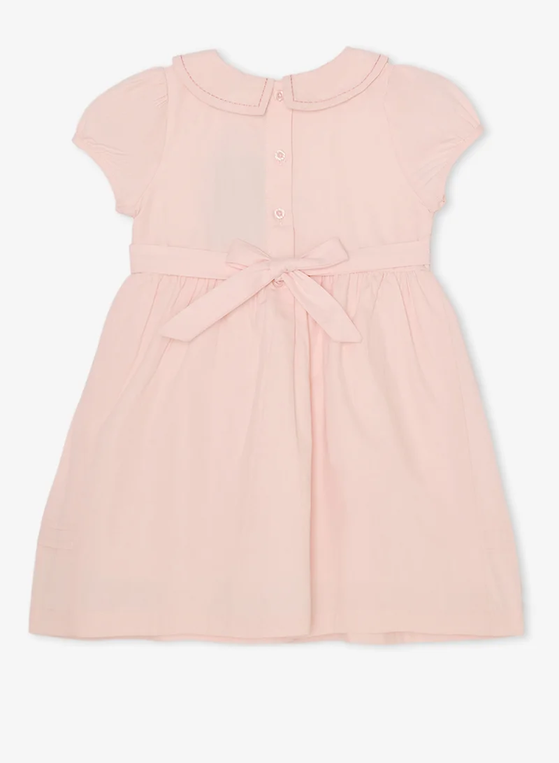 Ripples Girls Short Sleeves Collar Dress