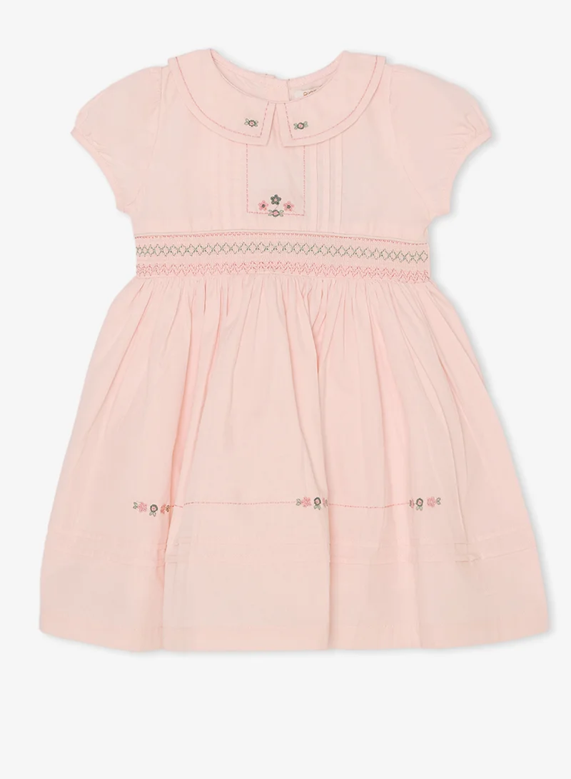 Ripples Girls Short Sleeves Collar Dress