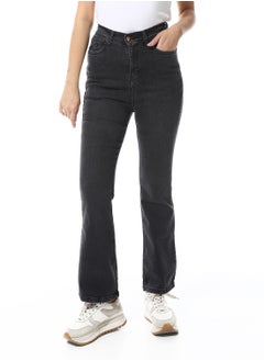 Andora Denim Flare Leg Casual Jeans_Grey  - Image 1
