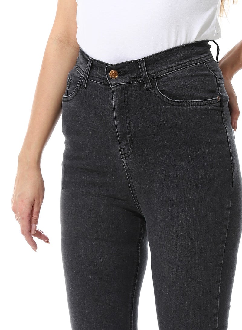Andora Denim Flare Leg Casual Jeans_Grey - Image 4