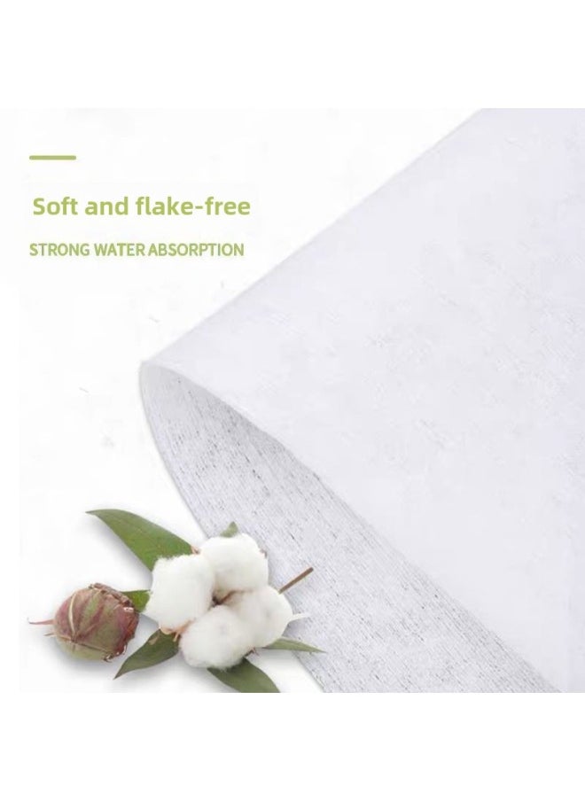 Generic - Disposable Wood Pulp Towel Absorbent Thickened Foot Wiper Beauty Towel Foot Wash Paper Foot Bath Towel Foot Therapy Towel Paper-Color:White-Specifications:2557-1(25*57cm)40g - Image 1