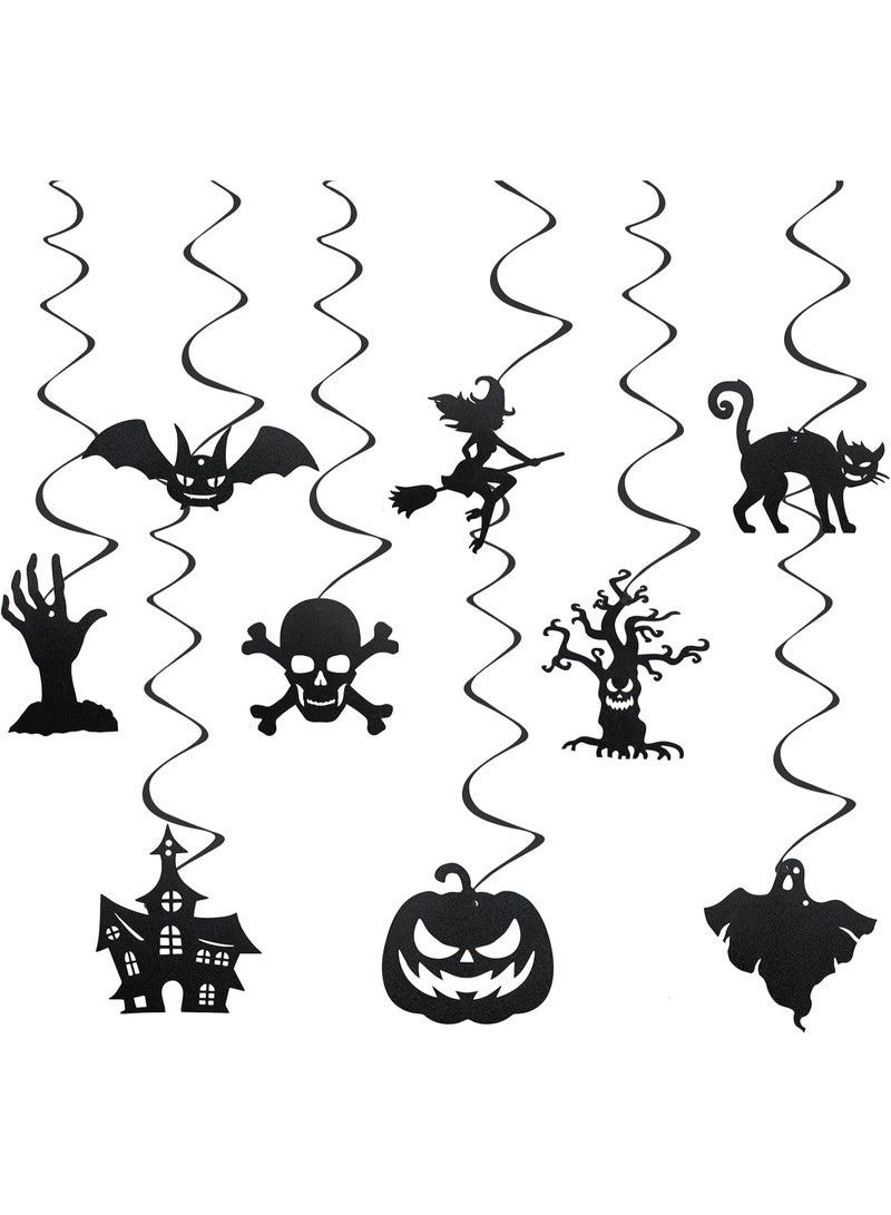 13 Pieces Halloween Party Hanging Decorations Halloween Hanging Swirl Scary Theme Ceiling Swirl Decoration Ghost Pumpkin for Indoor Outdoor