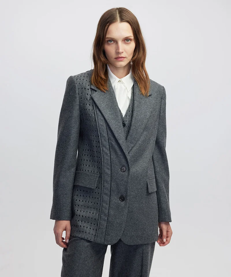 ابيكول Cutout Blazer with Shoulder Pads