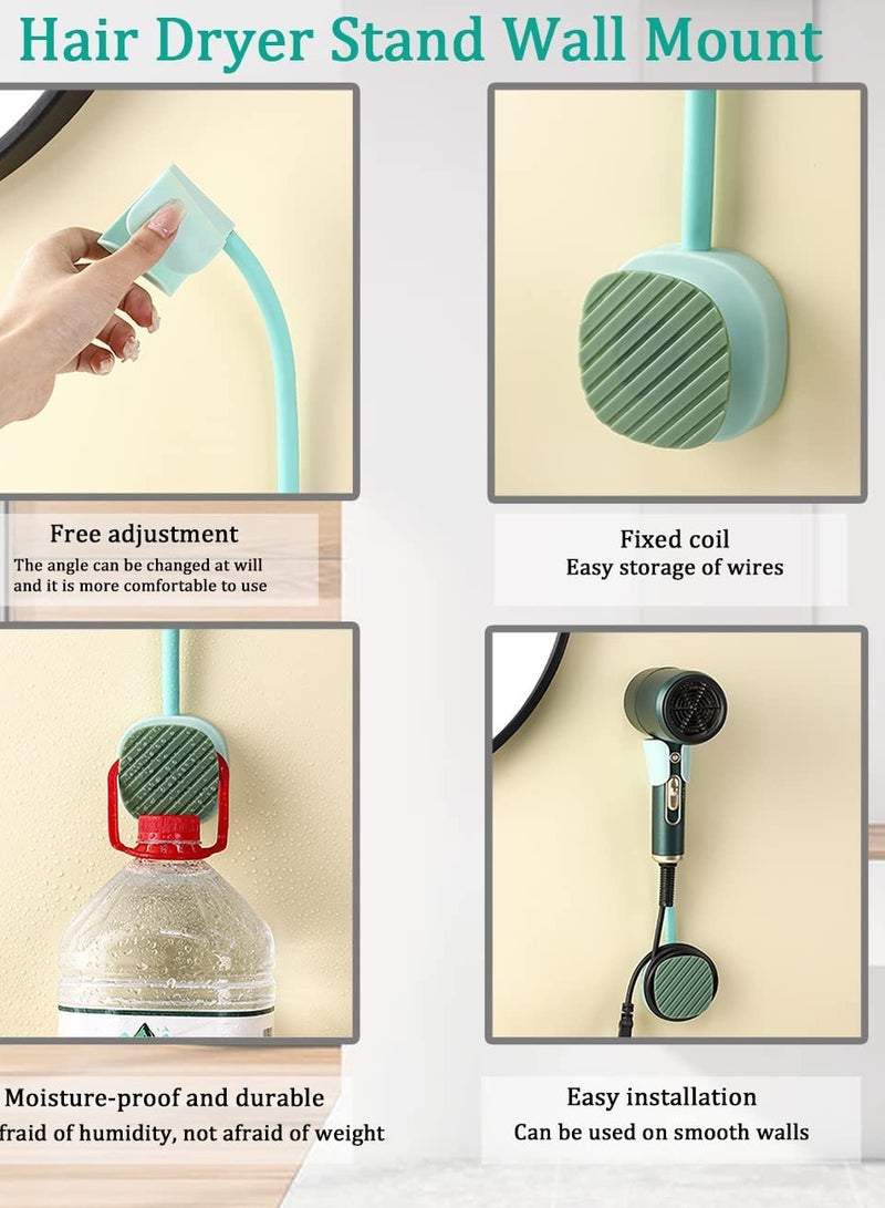 Excefore Wall Mounted Hair Dryer Holder, Self Adhesive Bracket with Tool-Free Adjustable Stand, Ideal for Bathroom, Toilet, Bedroom - Hair Stand-001 - Image 5
