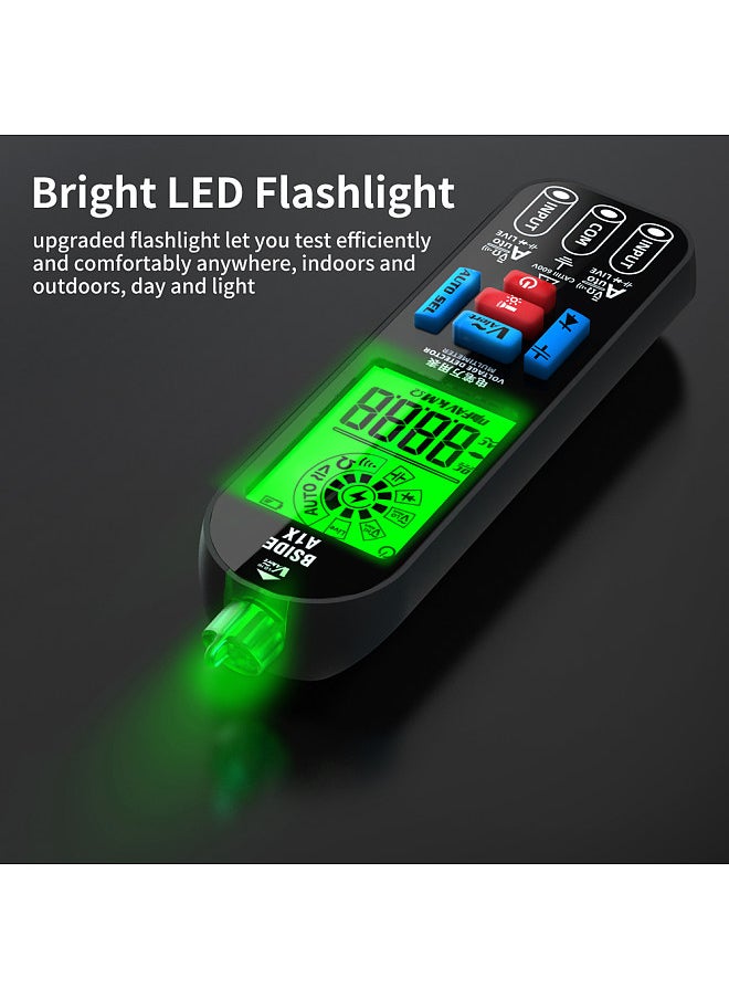 BSIDE Handheld Digital Multimeter Electric Test Pen Professional Voltage Resistance Diode Tester Live Wire Recognition Meter with Automatic Shutdown and Flashlight Function  - Image 4