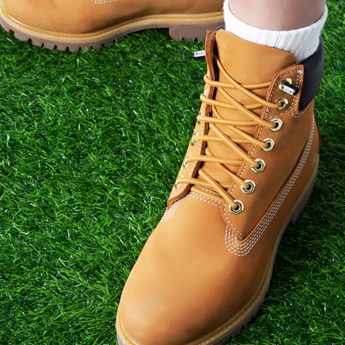 YLOKO 2 Pairs No Tie Elastic Shoelaces - Brown | Oval Tieless Shoe Laces | Stretch Shoe Strings for Adults & Kids Sneakers, Work Boots, Athletic Shoes - Image 3