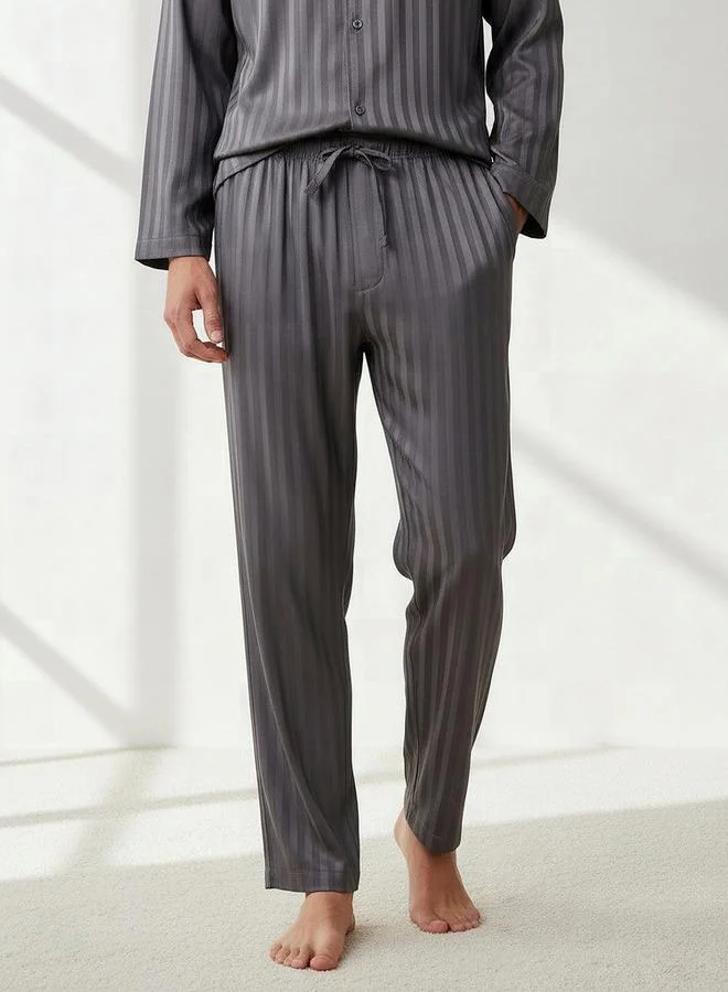 Splash FAV  Men Modal Striped Button Front Nightwear Set for Men | Best Price UAE