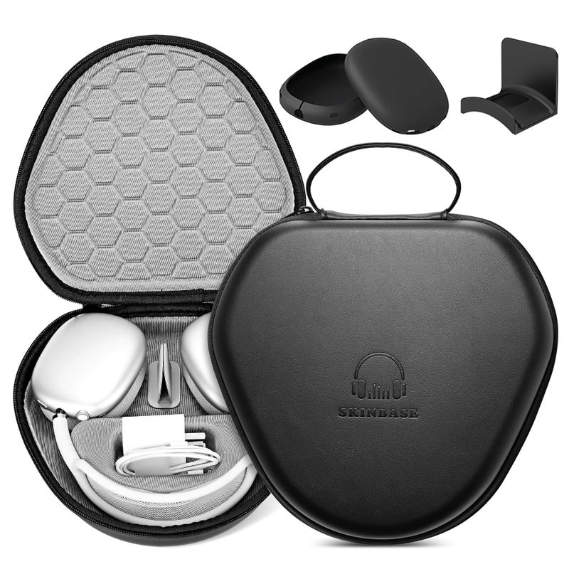 Youtec for Airpods Max Case CoverSmart Case with Sleep Mode Made by Air podsCompatible with Apple AirPod MaxProtective Carry Travel Cover AirPod Pro Max CasesHeadphoneBlack - Image 2