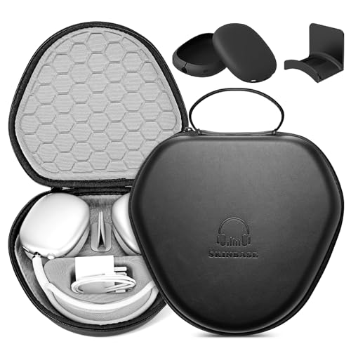 Youtec for Airpods Max Case CoverSmart Case with Sleep Mode Made by Air podsCompatible with Apple AirPod MaxProtective Carry Travel Cover AirPod Pro Max CasesHeadphoneBlack - Image 1