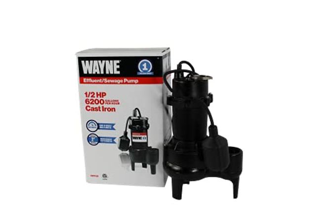 Wayne Rpp50-1/2 Hp Cast Iron Sewage Pump With Piggy Back Tether Float Switch Up To 6,200 Gallons Per Hour Heavy Duty Sewage And Effluent Pump - Image 5