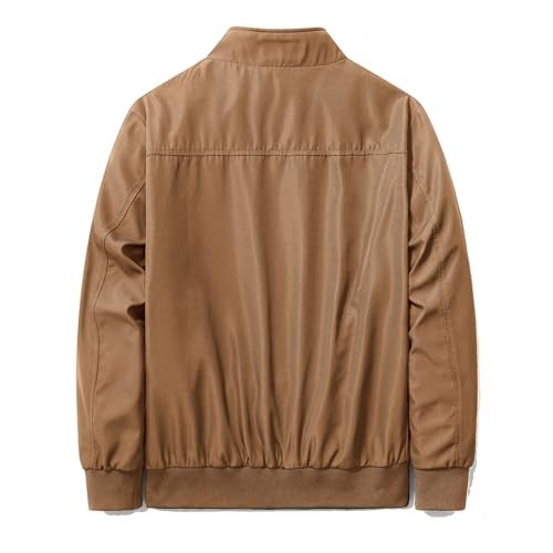 URBANFIND Men's Sports Shell Jacket Lightweight Windbreaker Outdoor Recreation Coat US L Coffee - Image 2