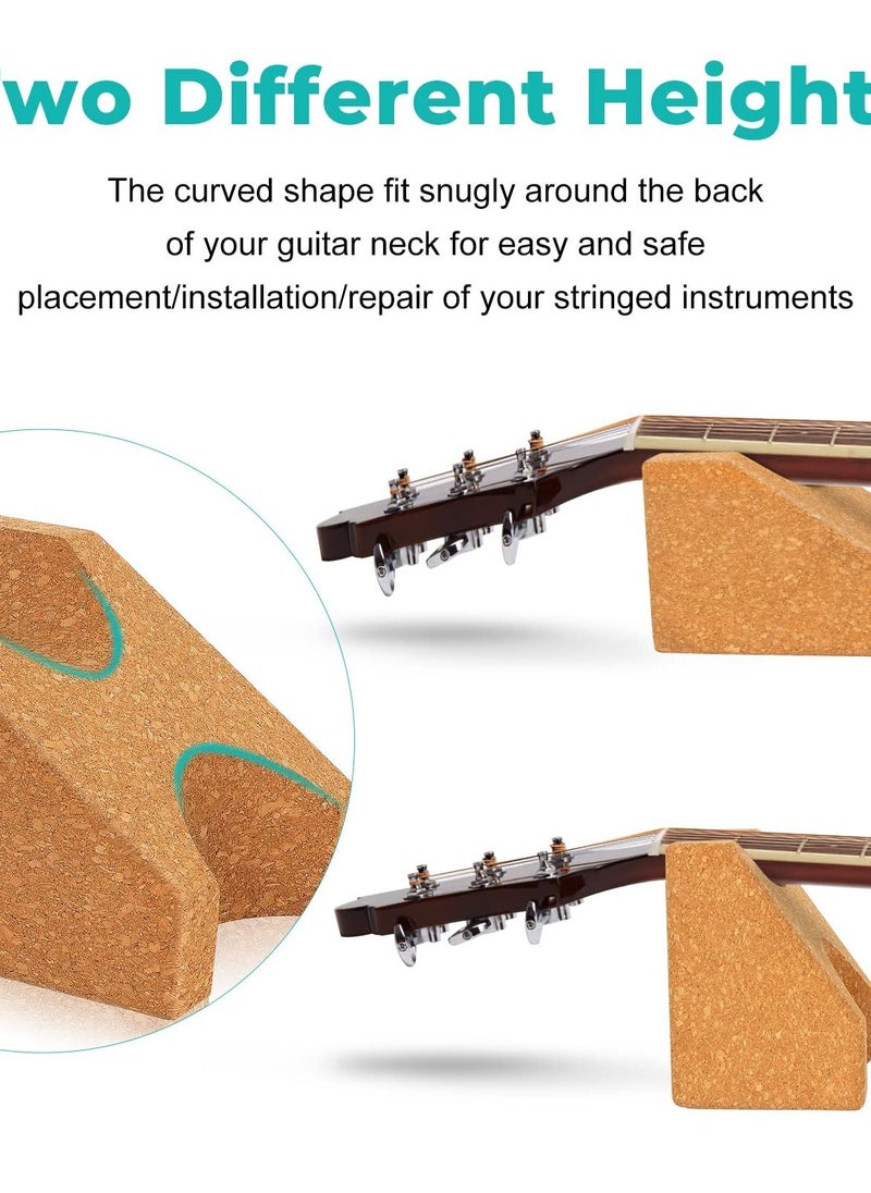 Excefore - Cork Guitar Neck Rest, Natural Cork Support Pillow for Guitar Repair and Maintenanc - Image 1