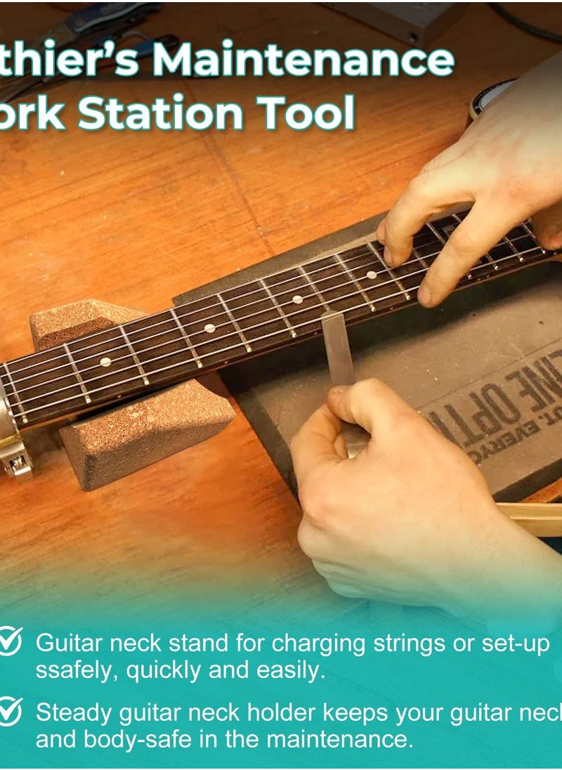 Excefore - Cork Guitar Neck Rest, Natural Cork Support Pillow for Guitar Repair and Maintenanc - Image 1