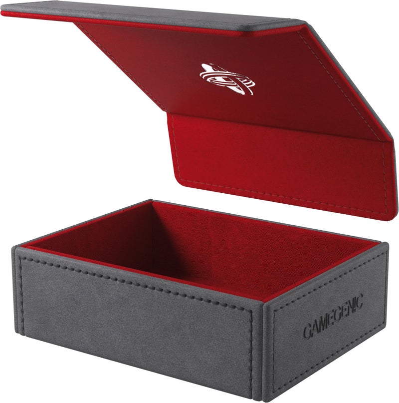 Gamegenic Token Keep - Premium Token Box for Safe Storage, Fits Dungeon 1100+ and Dungeon S 550+, Holds Tokens, Dice, and Cards, Fully Usable During Gameplay, Gray/Red Color, Made - Image 3
