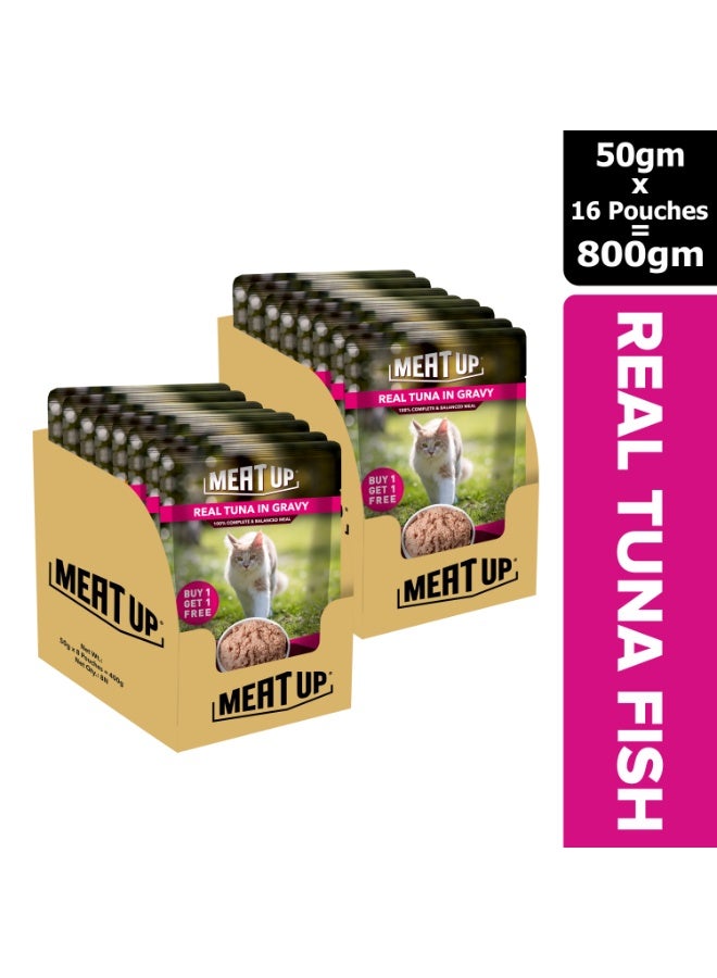 Meat Up Cat Wet Food Tuna Fish in Gravy - Image 1