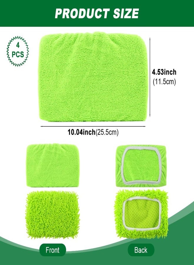 Ranjaner 4Pcs Reusable Microfiber Mop Pads for Sweeper Mop, Washable Wet Mopping Cloth Refills for Floor Cleaning, Dry Sweeping Cloths(Color:B) - Image 3