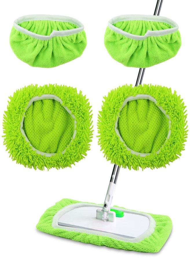 Ranjaner 4Pcs Reusable Microfiber Mop Pads for Sweeper Mop, Washable Wet Mopping Cloth Refills for Floor Cleaning, Dry Sweeping Cloths(Color:B) - Image 1