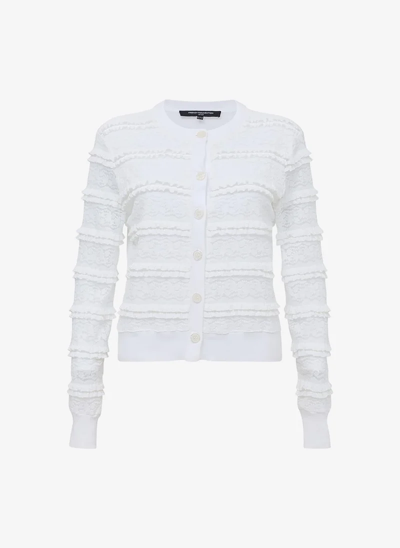 French Connection  Women's Summer White Krista Lace Mix Cardigan for Women | Best Price UAE