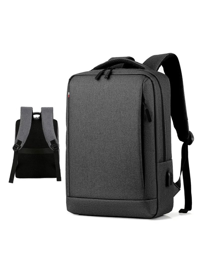 SamoDani Laptop Bag Backpack, 15.6 and 16 Inch, Business Office Work School College Travel, Men and Women, Ergonomic Design, Several Pockets (Grey) - Image 1