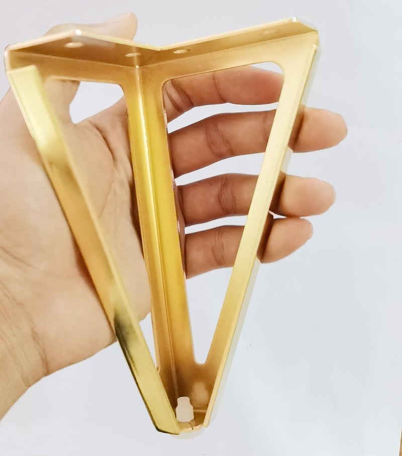 Hyever 6 Inch Gold Furniture Legs Heavy Duty Metal Furniture Feet, Golden Sofa/Cabinet/Table Legs 4Pcs, 6 Inch Cabinet Legs Set of 4,Couch Feet Replacement for Dresser (Gold) - Image 5