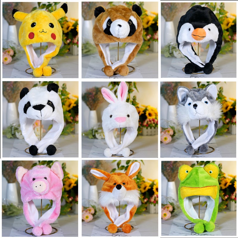 Cartoon Animal Plush Ear Protection Hat Children'S Student Performance Po Props Couple Headgear Cute Activity Gift - Image 2