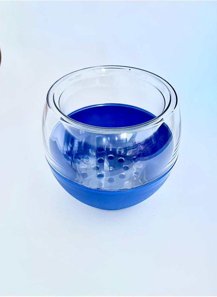 PoliWork Indoor decorative flower pot, 17 cm, Round, Blue color, with 4 holes, Buule Fashion PoliWork.  - Image 2