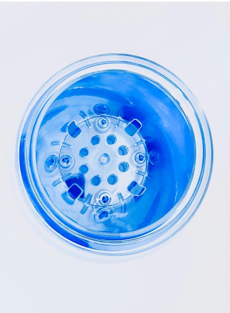 PoliWork Indoor decorative flower pot, 17 cm, Round, Blue color, with 4 holes, Buule Fashion PoliWork.  - Image 3