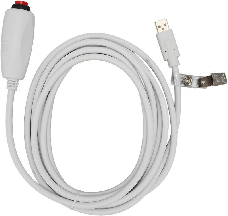 Nurse Call Cable, USB Plug Universal Replacement Push Cord with Clip, Emergency Call Pager Cable for Nurse Station, 9.8ft ABS Nurse Call Cord for Patients - Image 1