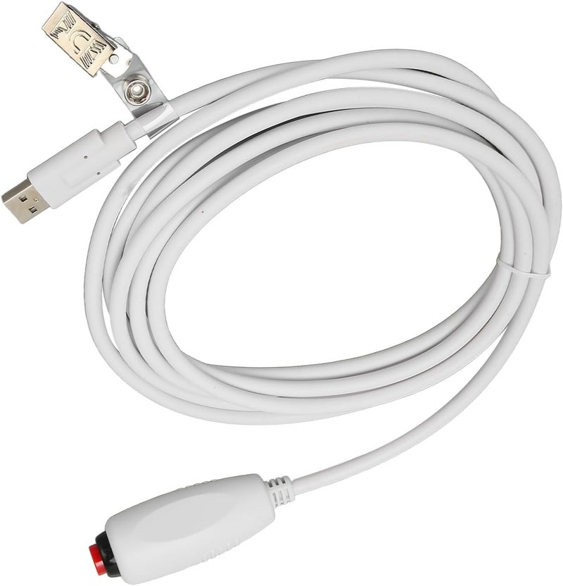 Nurse Call Cable, USB Plug Universal Replacement Push Cord with Clip, Emergency Call Pager Cable for Nurse Station, 9.8ft ABS Nurse Call Cord for Patients - Image 2