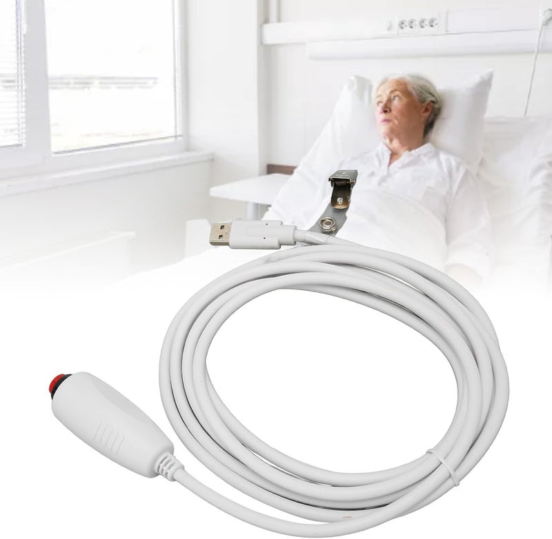 Nurse Call Cable, USB Plug Universal Replacement Push Cord with Clip, Emergency Call Pager Cable for Nurse Station, 9.8ft ABS Nurse Call Cord for Patients - Image 3