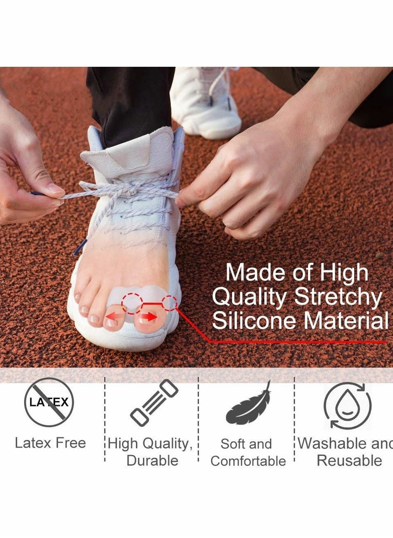 Generic - 3 Pairs Toe Corrector Toe Separators for Overlapping Toes Silicone Bunion Corrector, Toe Separators with 2 Loops, Big Toe Space Suitable for Bunion and Overlap Toe 6 PCS - Image 1