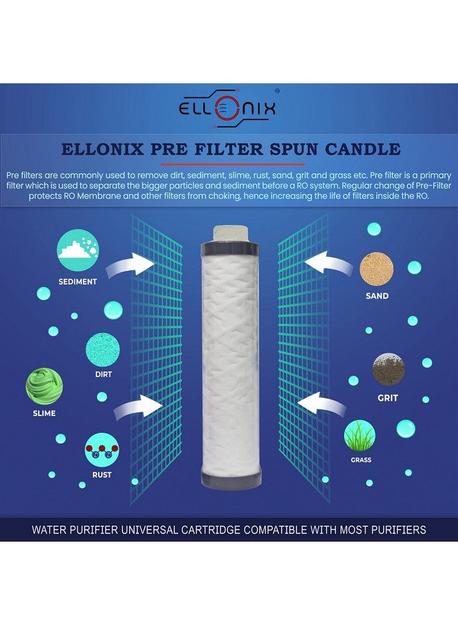 ELLONIX فلتر ELLONIX المسبق لتنقية المياه | خرطوشة فلتر مسبق مناسبة لـ LivPure و Aquaguard، هيكل مناسب لفلتر Kent الأسود والأبيض | حجم أنبوب غذائي 1/4 بوصة - Image 3