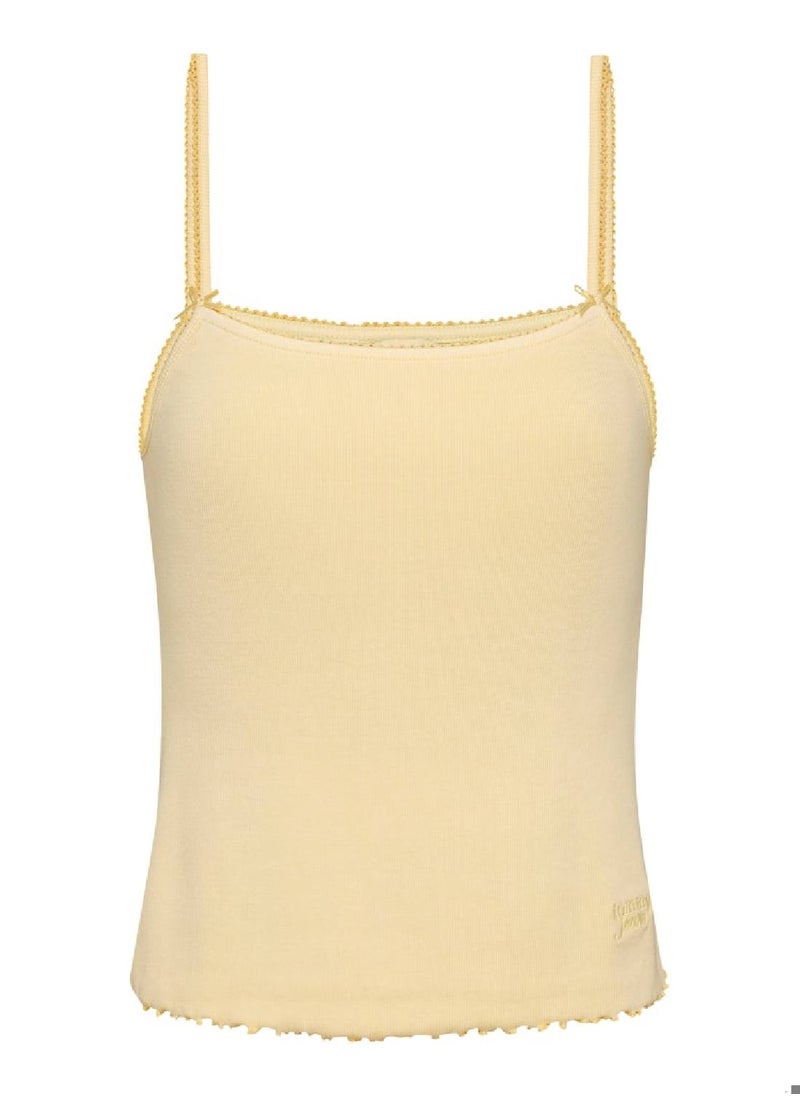 Slim Rib Top With Strap