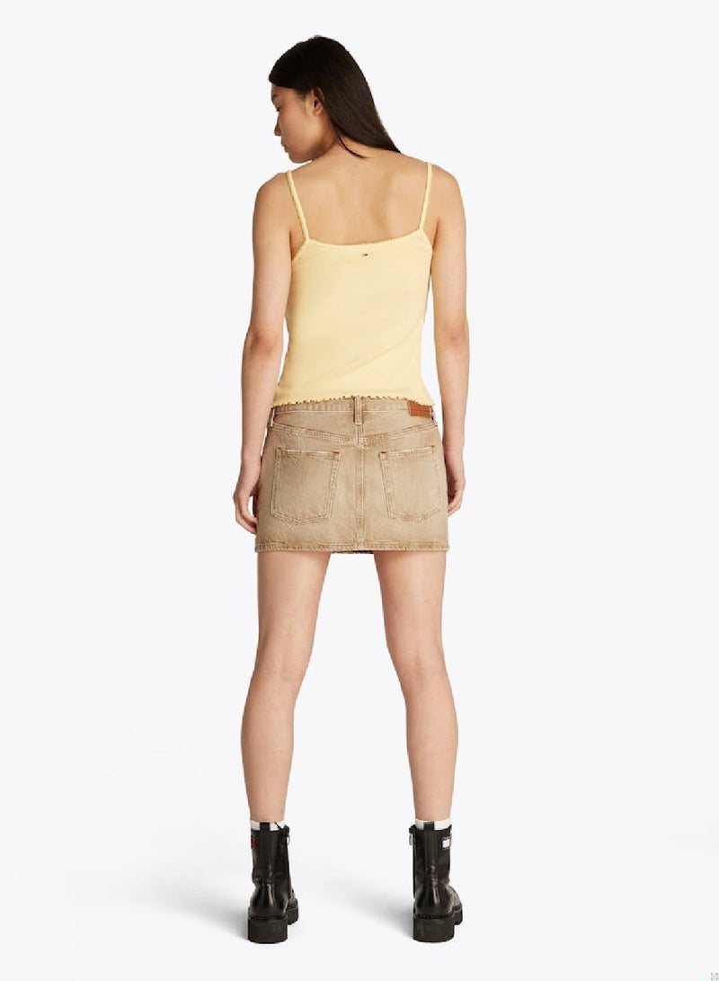 TOMMY JEANS Slim Rib Top With Strap - Image 4