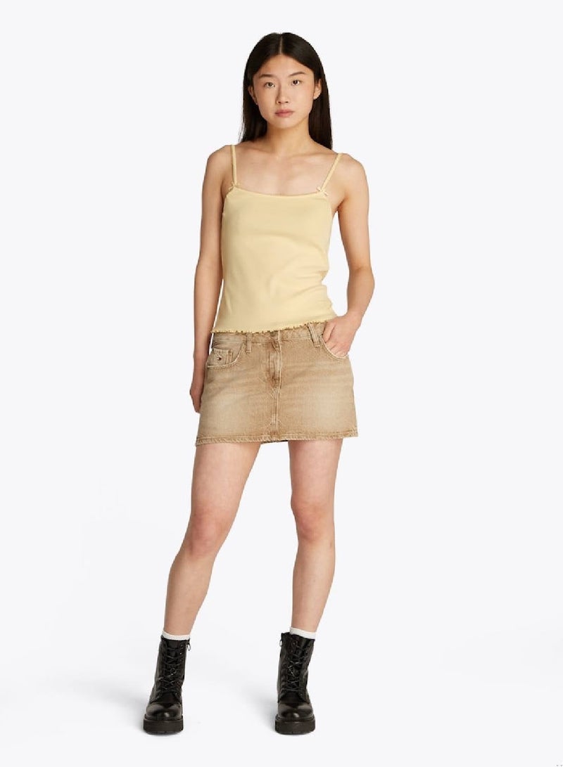 TOMMY JEANS Slim Rib Top With Strap - Image 3
