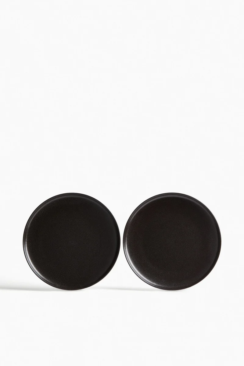 H&M 2-pack reactive-glaze dinner plates
