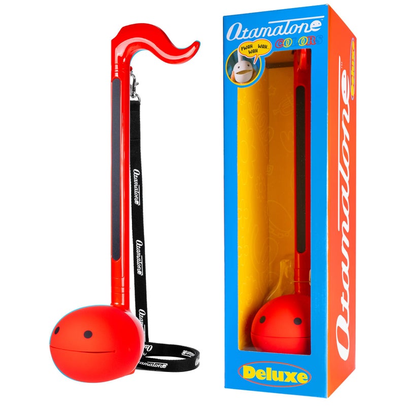 Otamatone Deluxe Electronic Musical Instrument for Adults Portable Synthesizer Digital Electric Music from Japan by Cube/Maywa Denki Cool Stuff Gifts, Red [English Manual] - Image 1