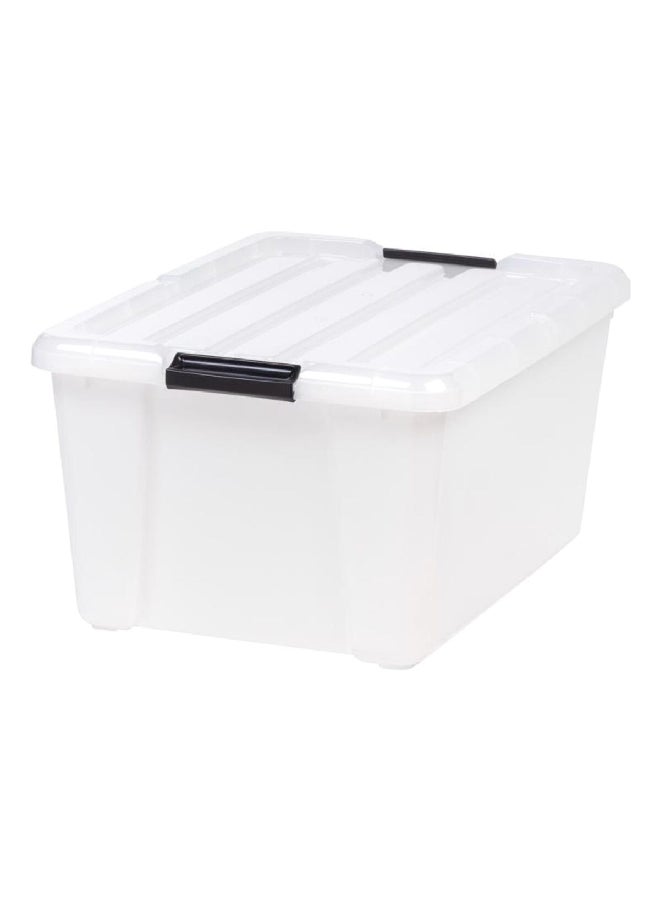 IRIS - Stackable Storage Box with Lid Clear 10.7 x 15.7 x 21.65 Inch 100411 - Image 1