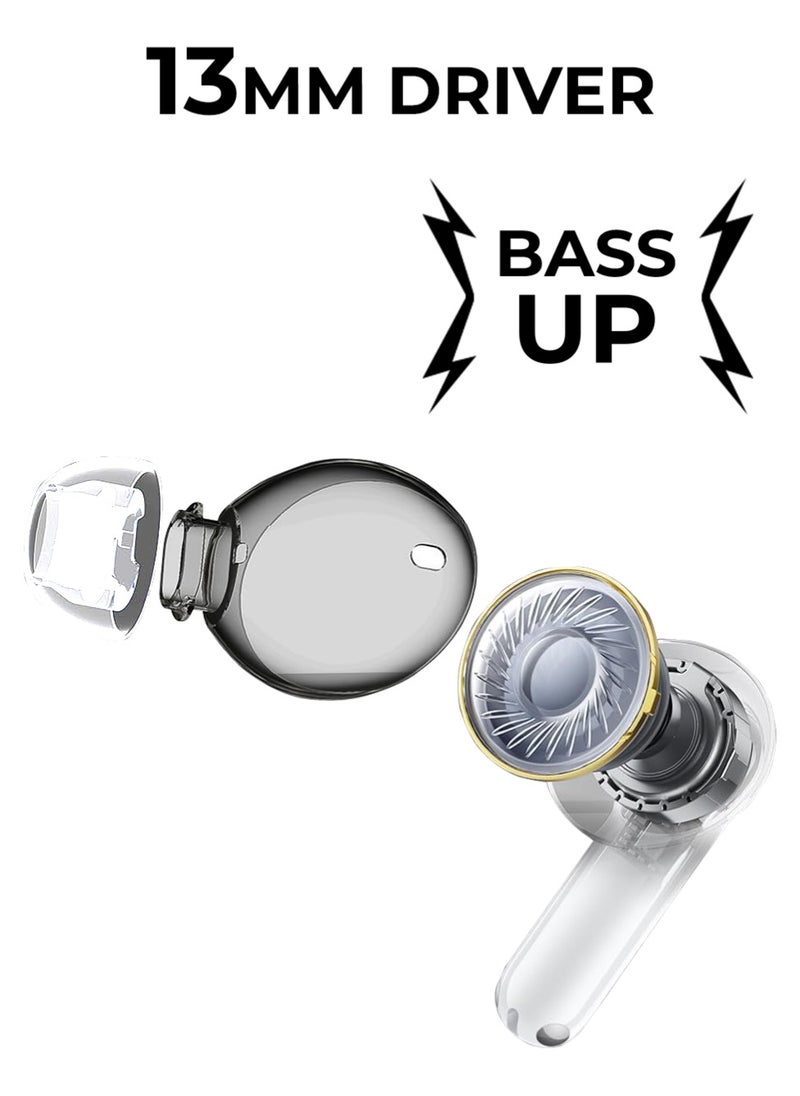 glassology - Truly Wireless Earbuds Thumping Bass Multi Mode 5H Playtime Magnetic Wireless Charging Customized Sound Gaming Mode - Image 1