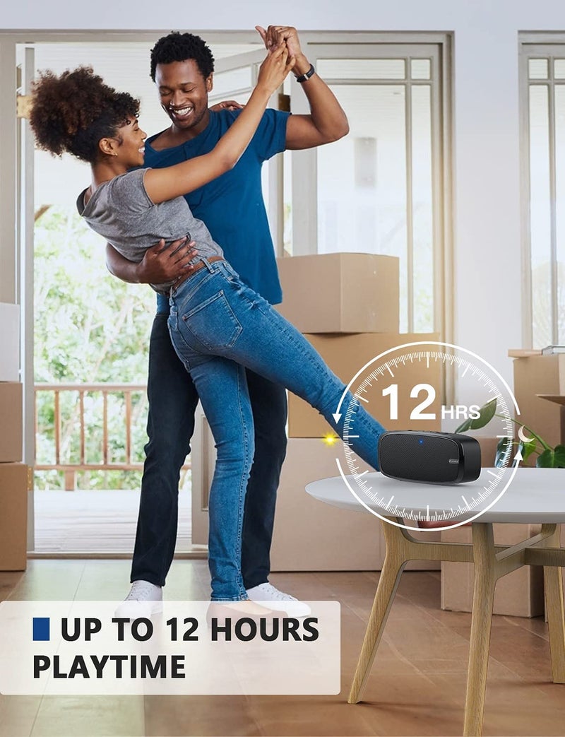 LENRUE Bluetooth Speaker, Wireless Portable Speaker with Loud Stereo Sound, Rich Bass, 12-Hour Playtime, Built-in Mic. Perfect for iPhone, Samsung and More - Image 5