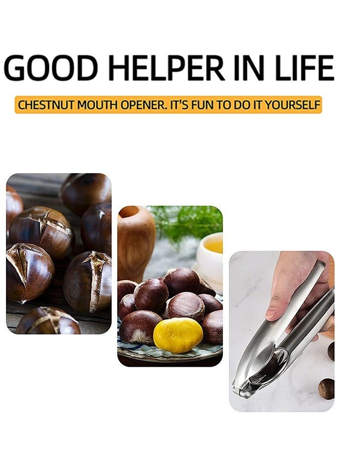 Stainless Steel Chestnut Cutter, Nut Sheller Walnut Pliers, Metal Nut Opener Plier, 304 Stainless Steel Kitchen Tools, Nut Walnut,Kitchen Dried Fruit Opener - Image 2