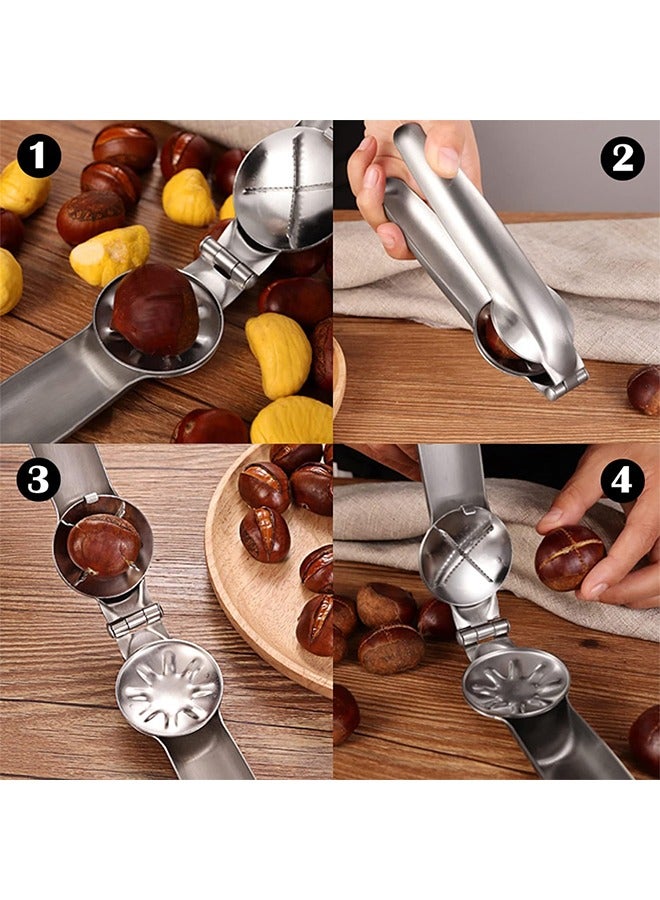 Stainless Steel Chestnut Cutter, Nut Sheller Walnut Pliers, Metal Nut Opener Plier, 304 Stainless Steel Kitchen Tools, Nut Walnut,Kitchen Dried Fruit Opener - Image 4