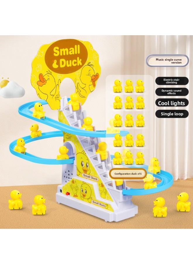 Slide Girl's Educational Children's Stair Climbing Baby Toy Electric One-Year-Old Upper Son Yellow Duck Male Baby Track 